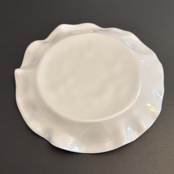 5pc SHABBY CHIC Blue and White Floral Serving Tray/Salad Plates -Scalloped Edges - Picture 6 of 9